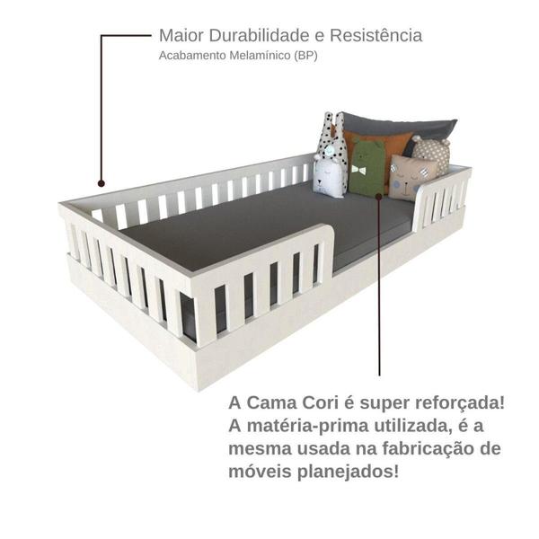 Imagem de Cama Infantil Montessoriana Solteiro Sol Yescasa Branco