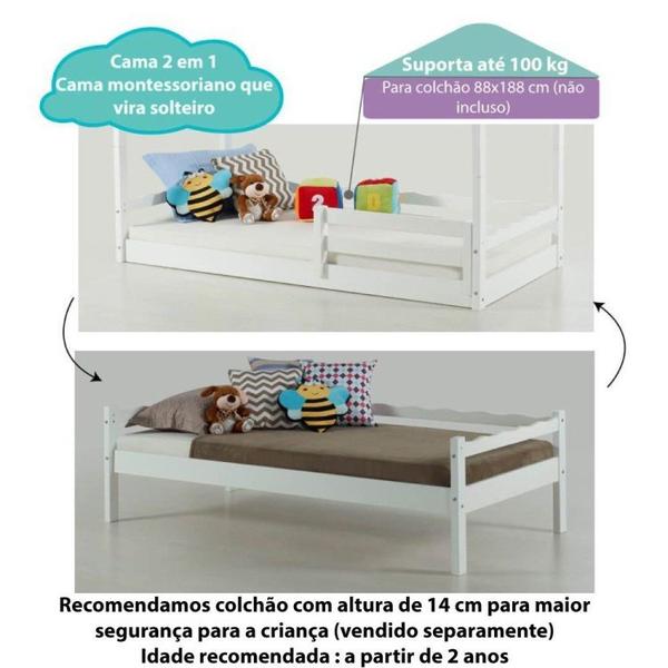 Imagem de Cama Infantil Montessoriano com Telhado VI Casatema