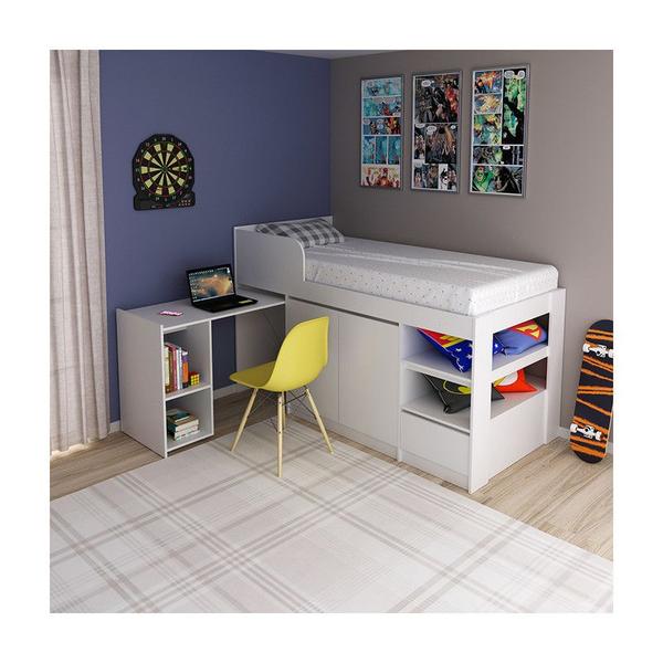 Imagem de Cama Infantil Multifuncional 193x117,5x94cm Branca