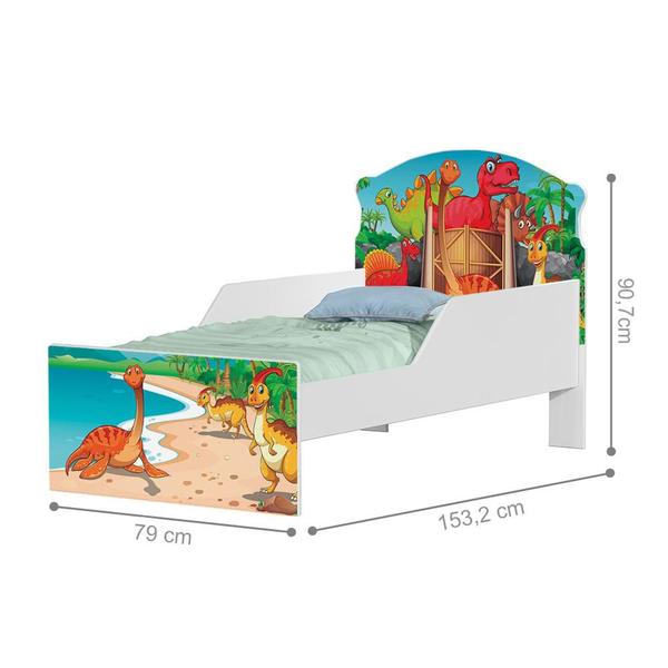 Imagem de Cama Infantil Mundo dos Dinos Com Colchão