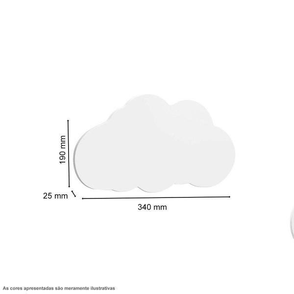 Imagem de Cama Infantil Nuvem com Grade De Proteção Cristal Branco com 2 Luminárias e Colchão - Divaloto