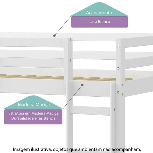 Imagem de Cama Infantil Prime Alta II Branco Casatema