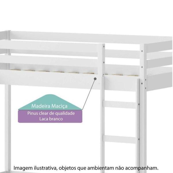 Imagem de Cama Infantil Prime Alta II com Escorregador e Tenda-Casatema