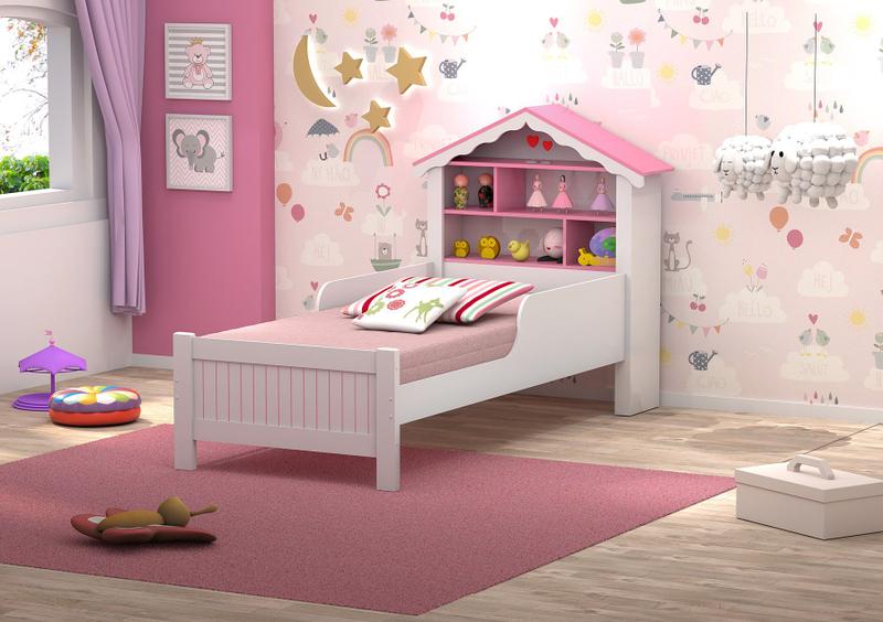 Imagem de Cama Infantil Solteiro De Casinha Para Menina