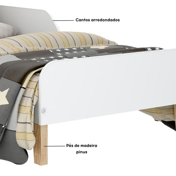 Imagem de Cama Infantil Solteiro Montessori Movelbras Branco