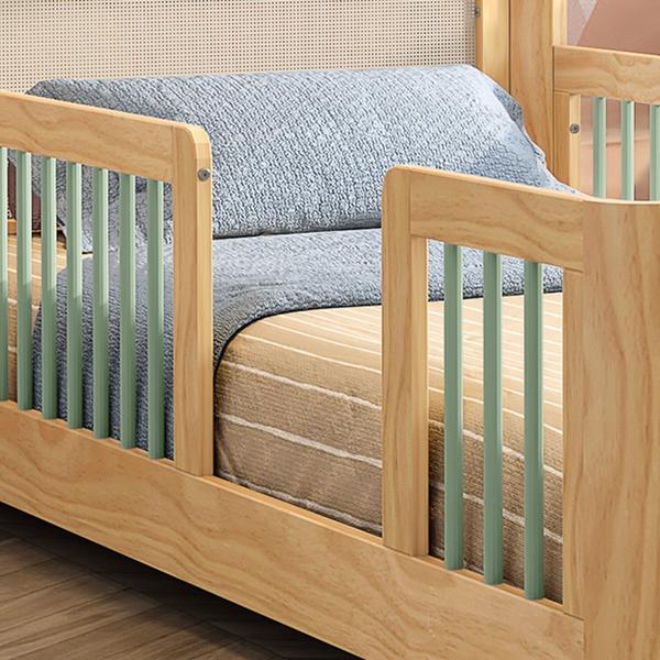 Imagem de Cama Infantil Solteiro Montessoriano Wave com Rattan Casatema