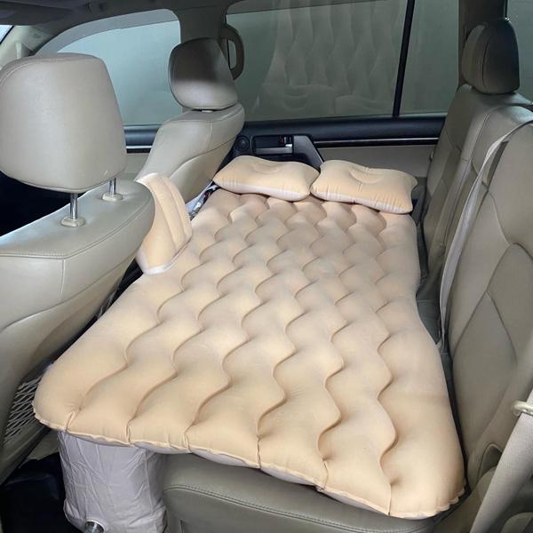 Imagem de Cama Inflável Colchão Carro Bege Viagem SUV Sedan Universal