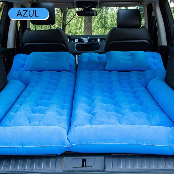 Imagem de Cama Inflável Colchão Carro SUV Caminhonete Caminhão Azul