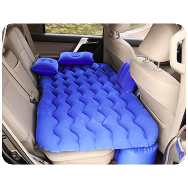 Imagem de Cama Inflável Colchão Carro Veicular Viagem Azul Resistente