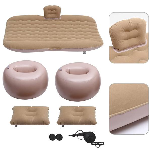 Cama Inflável Colchão Carro Veicular Viagem Bege Resistente - Veon Imagem de Cama Inflável Colchão Carro Veicular Viagem Bege Resistente