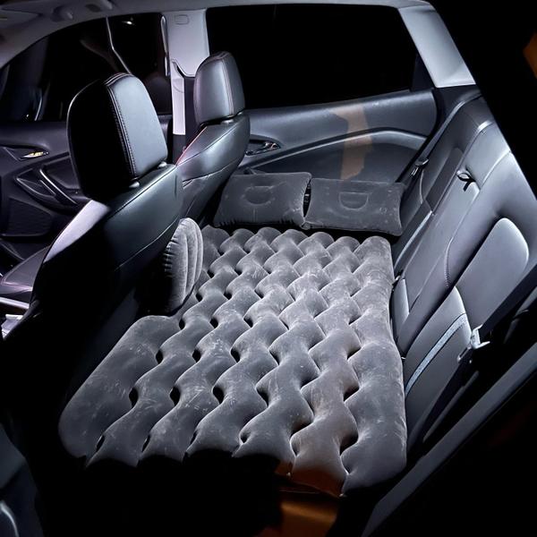 Imagem de Cama Inflável Colchão Carro Veicular Viagem Preto Resistente