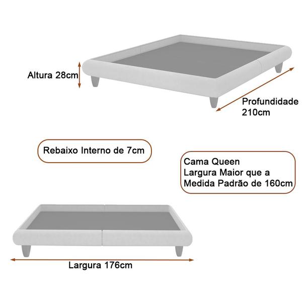 Imagem de Cama Japonesa com Cabeceira Pierreharu Queen Linho Bege - Sallar Home