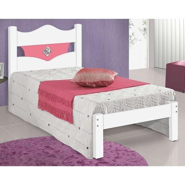 Imagem de Cama Julia Solteiro Branco/Azul/Rosa/Lilas - Carmolar