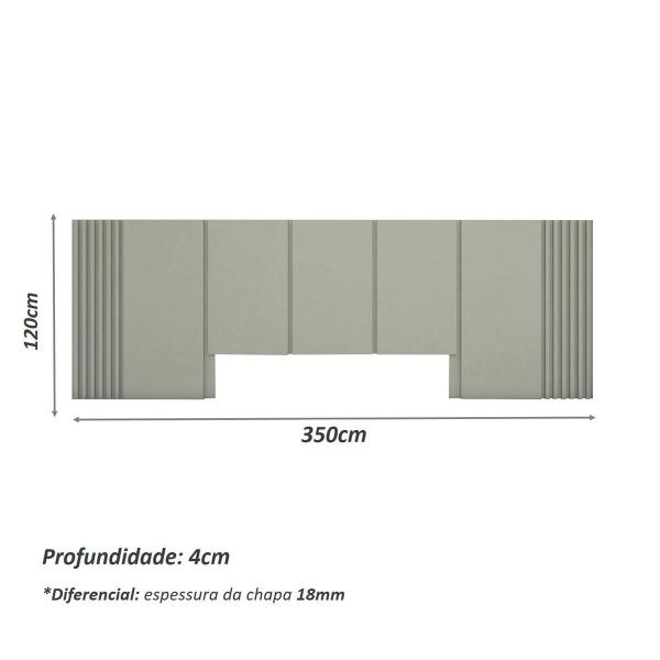 Imagem de Cama King Cabeceira 2 Mesas c/ gaveta e nicho MDF Sob Medida