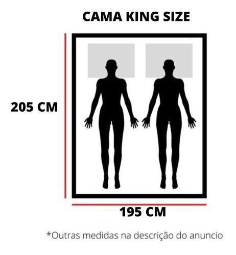 Imagem de Cama King Size Antares de Madeira Maciça Angelim Pedra/Tauari Castanho