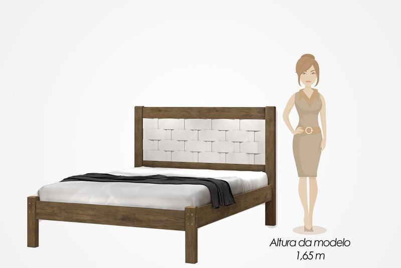 Imagem de CAMA LAILA CASAL JEQUITIBA/OFF WHITE COLOR FLEX J&A Móveis