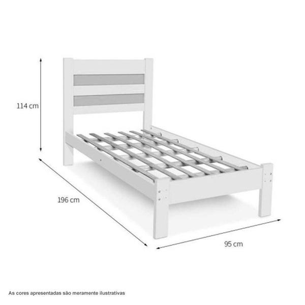 Cama Lara Solteiro Branco com Colchão Atraente - Atraente Móveis Imagem de Cama Lara Solteiro Branco com Colchão Atraente