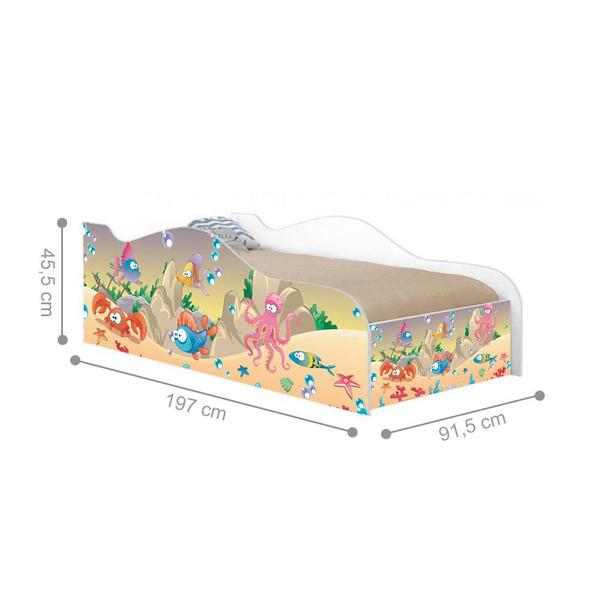 Cama Like Peixes Amigos Solteiro Com Colchão - Mais de Casa Imagem de Cama Like Peixes Amigos Solteiro Com Colchão