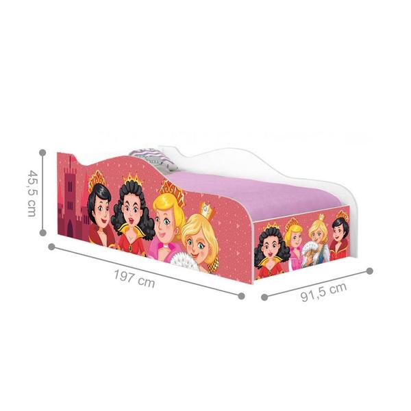 Imagem de Cama Like Princesas de Coroas Solteiro Com Colchão