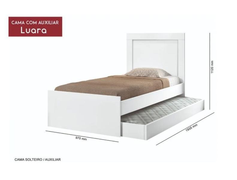 Imagem de Cama luara bibox solteiro - branco/azul