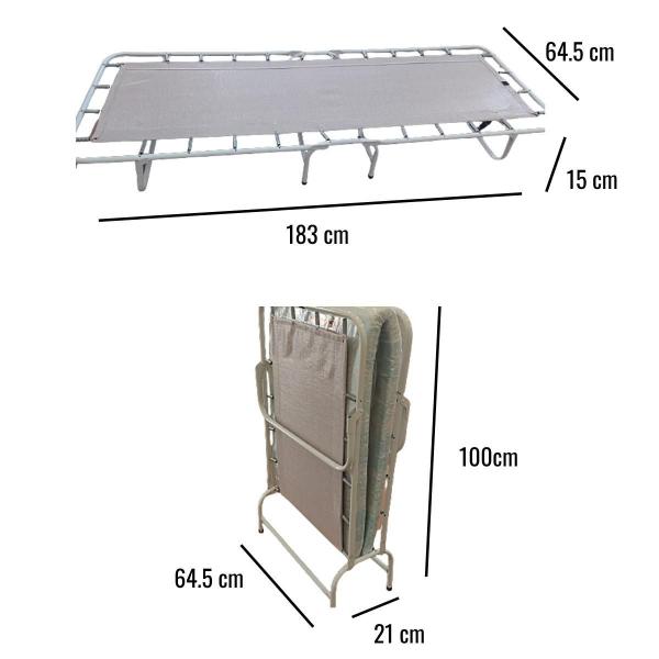 Imagem de Cama Mini Cama Dobrável Com Colchão Solteiro- Confortável