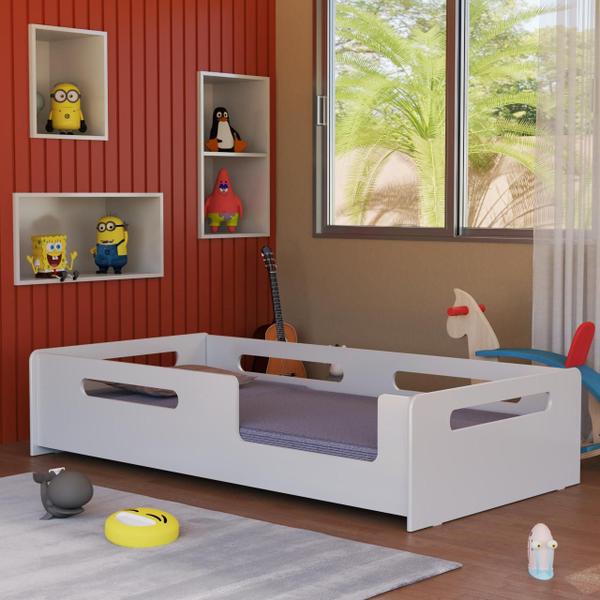 Imagem de Cama  Montessori 100% mdf Solteiro Branca Potente