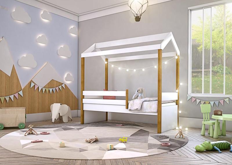 Imagem de Cama Montessori Cabana Solterio com Cordão LED