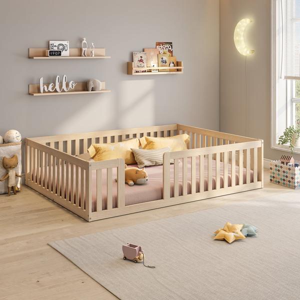 Imagem de Cama Montessoriana Casal Com Grade Giulia Casatema