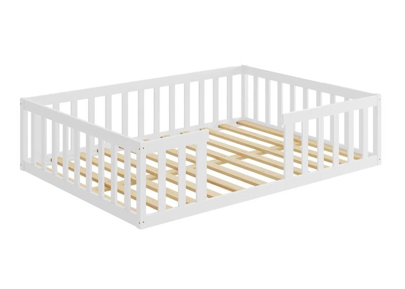 Imagem de Cama Montessoriana Casal Madeira Maciça Cor Branco Nemargi