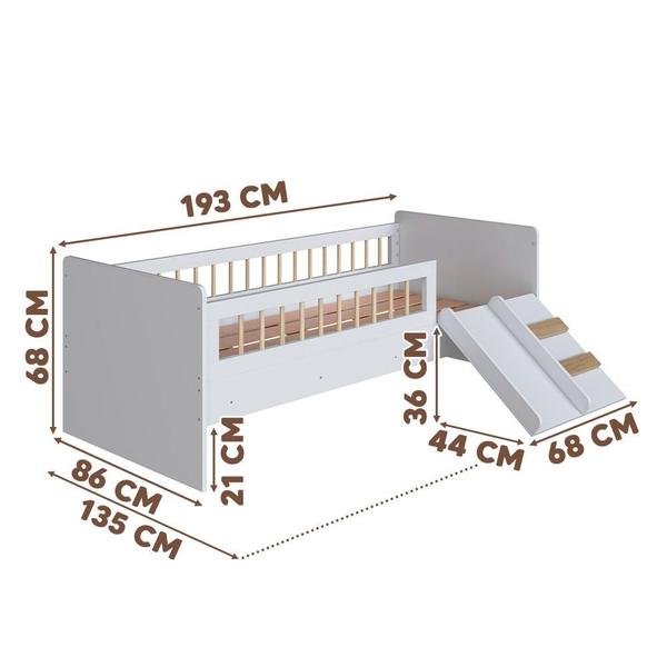 Cama Montessoriana Com Colchão Ortobom Solteiro Infantil Com Grade De Proteção 135cm x 193cm Branco Merritt Shop Jm Imagem de Cama Montessoriana Com Colchão Ortobom Solteiro Infantil Com Grade De Proteção 135cm x 193cm Branco Merritt Shop Jm