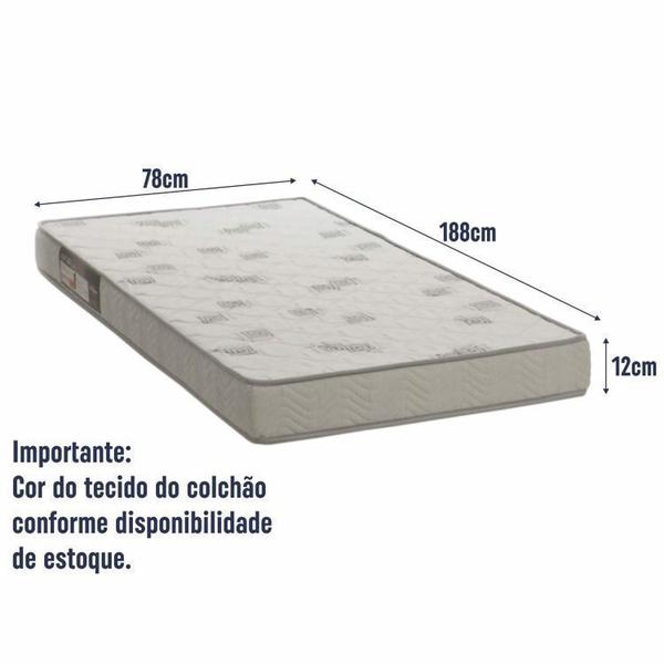 Imagem de Cama Montessoriana de Solteiro com Escada e Escorrega Linha Affetto cor Branco com Colchão Incluso Branco