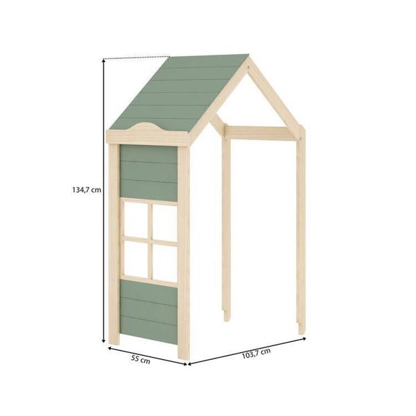 Imagem de Cama Montessoriana Garden com Telhado Plus e Grade de Proteção Casatema