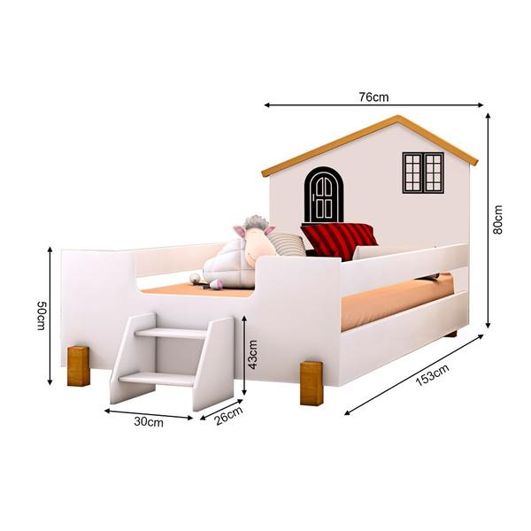 Imagem de Cama Montessoriana Infantil Juvenil Belissima Preta Branca e Amêndoa + Luminária Led + Colchão