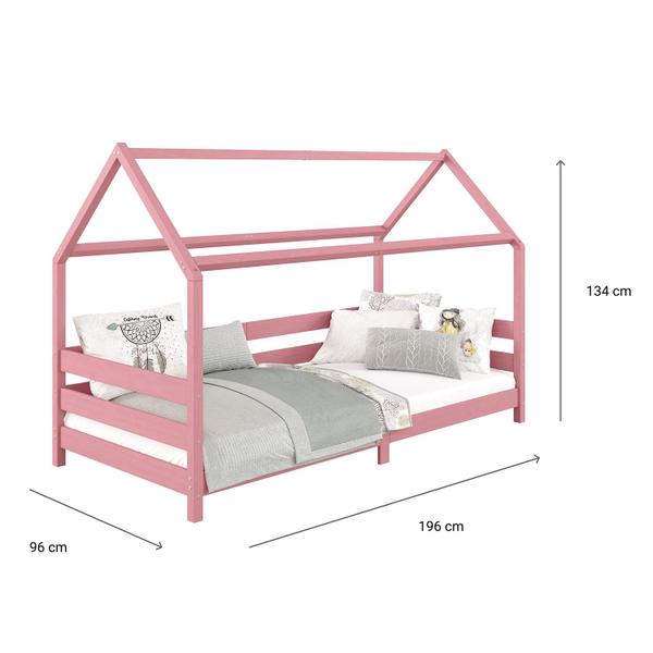 Imagem de Cama Montessoriana Madeira Maciça Casa com Estrado Fina