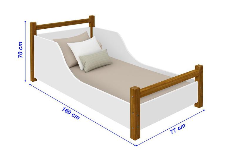 Imagem de Cama Montessoriana Menina Pes Madeira Mel Luna