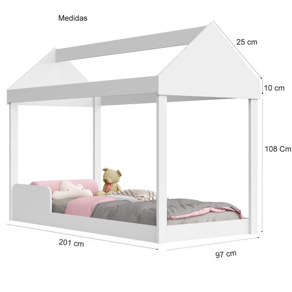 Cama Montessoriana Solteiro 1,88 x 88 Com Dossel Rosa Casinha Carruagem Baixa Personagem Criança Castelo Grade Proteção - Móveis Bela Imagem de Cama Montessoriana Solteiro 1,88 x 88 Com Dossel Rosa Casinha Carruagem Baixa Personagem Criança Castelo Grade Proteção
