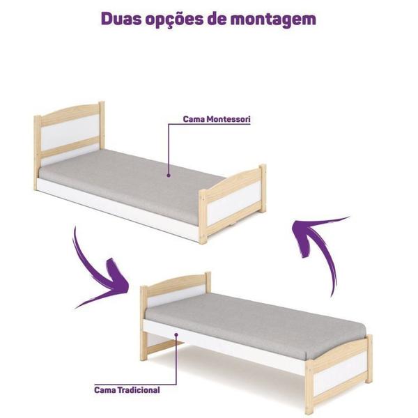 Imagem de Cama Montessoriana Solteiro e Telhado Casinha Casatema