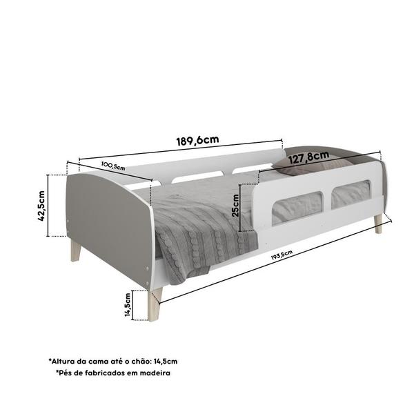 Imagem de Cama Montessoriana Solteiro Jardim Com Protecao