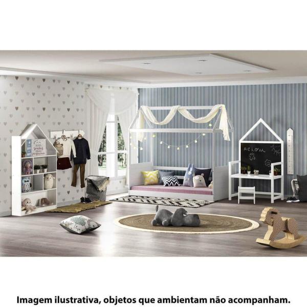 Imagem de Cama Montessoriano Reversível Casinha Garden - Branco - Casatema