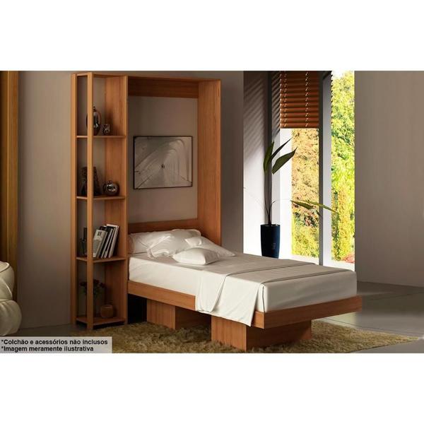 Imagem de Cama Multifuncional Juvenil Solteiro Articulada Dobrável CM8013 Amêndoa - Tecno Mobili