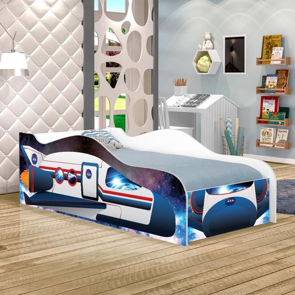 Cama Ônibus Espacial Joy Azul Solteiro Com Colchão - Mais de Casa Imagem de Cama Ônibus Espacial Joy Azul Solteiro Com Colchão