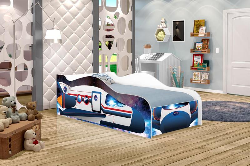 Cama Ônibus Espacial Joy Azul Solteiro Com Colchão - Mais de Casa Imagem de Cama Ônibus Espacial Joy Azul Solteiro Com Colchão