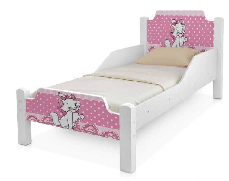 Imagem de Cama para menina da Gatinha Marie com proteção lateral + colchão