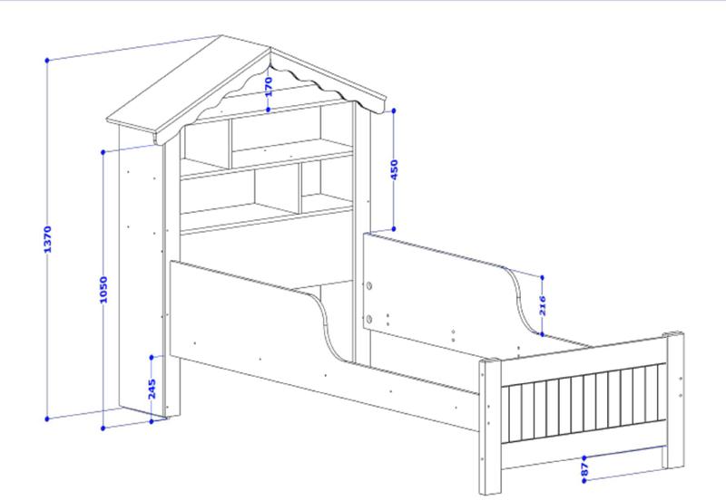 Imagem de Cama para Menina Formato Casinha Princesa