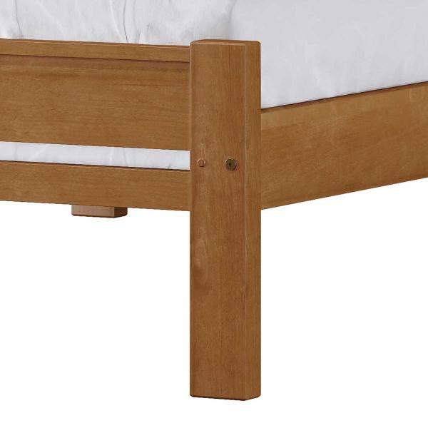 Imagem de Cama Paris para Casal Flex Imbuia  p/ Colchão 128cm ou 138cm Madeira Maciça Pinus - Cavazotto