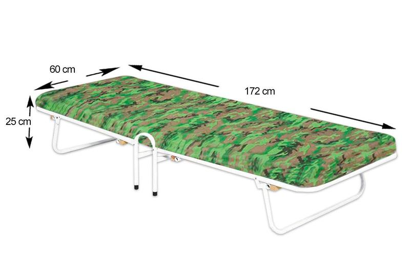 Imagem de Cama Portátil Solteiro Dobrável com Colchão Espuma - Camping