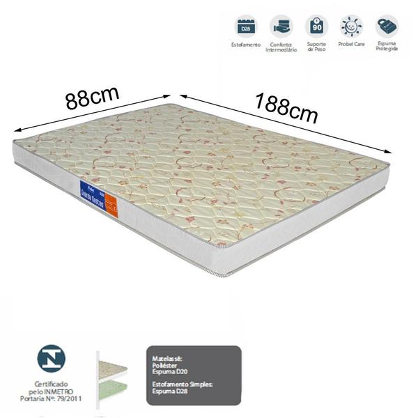 Imagem de Cama Quarto Carro Solteiro Baú C/ Colchao Grade de Proteção