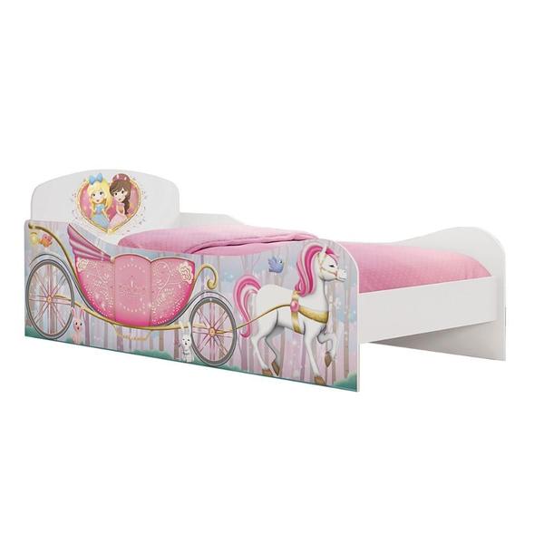 Imagem de Cama Quarto Princesa na Floresta Infantil Com Colchão