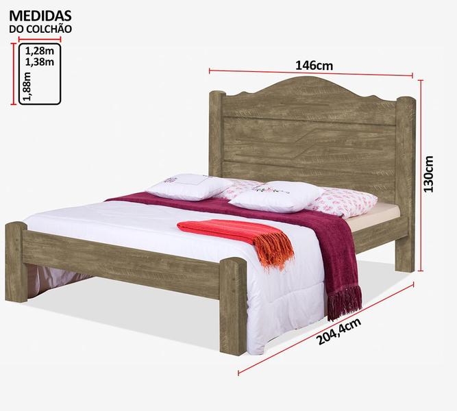 Imagem de Cama Quarto Thalia Casal 140 cm