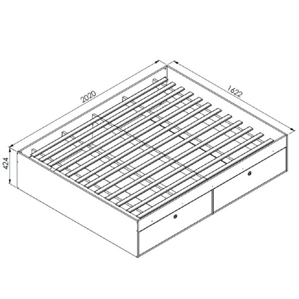 Imagem de Cama Queen 160 Com 4 Portas Tokio